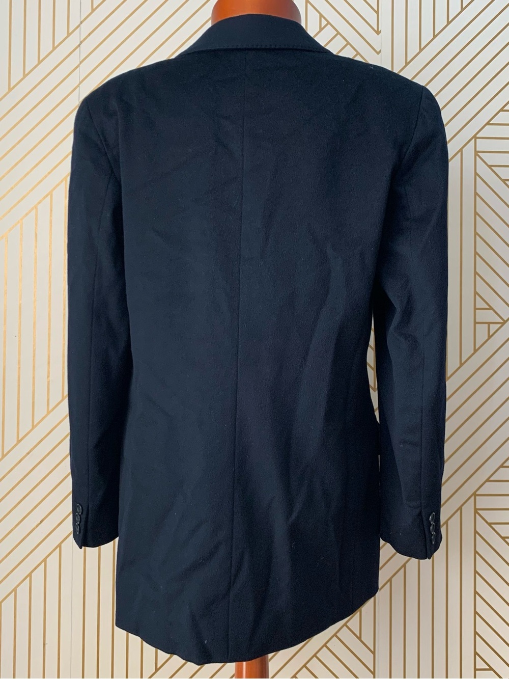 MaxMara 100% Italian Cashmere Navy Single Breasted Longline old money Blazer 8 - Picture 7 of 11